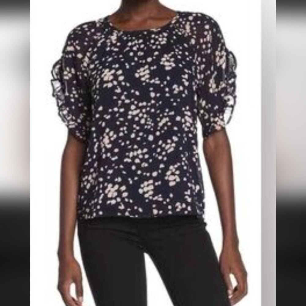 Madewell Navy Floral Women's Top